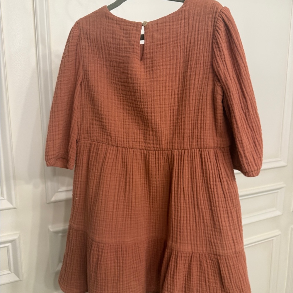 Copper Key Rust Textured Dress - Picture 4 of 12